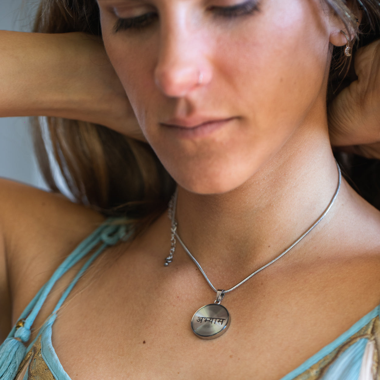 Confidence and Patience Abhyāsa Circle Necklace