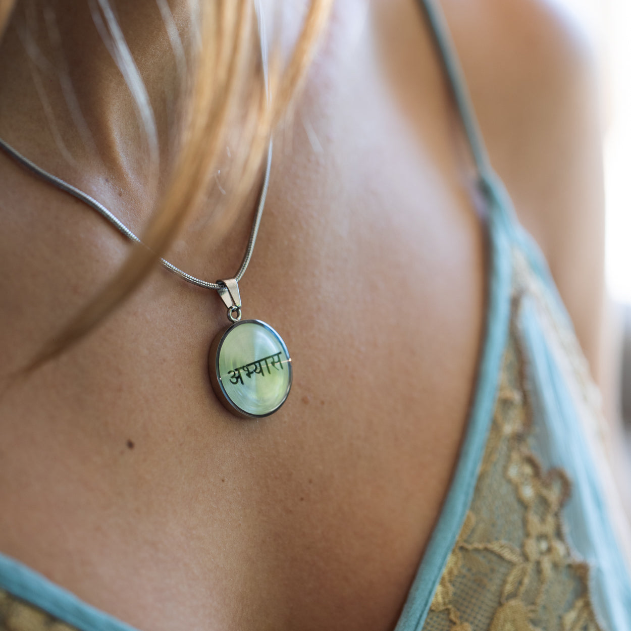 Confidence and Patience Abhyāsa Circle Necklace