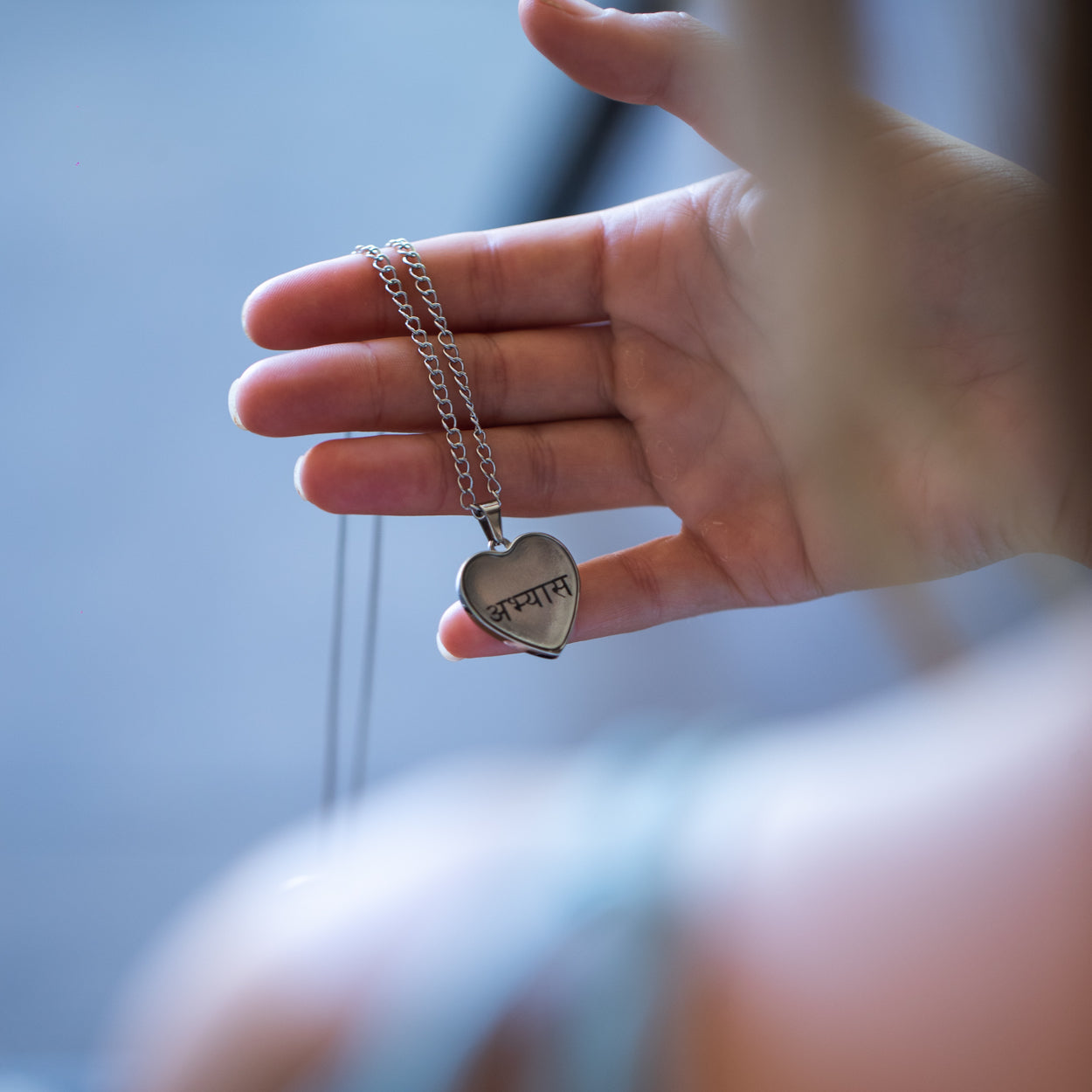 Abhyāsa Sanskrit Heart Luxury Necklace