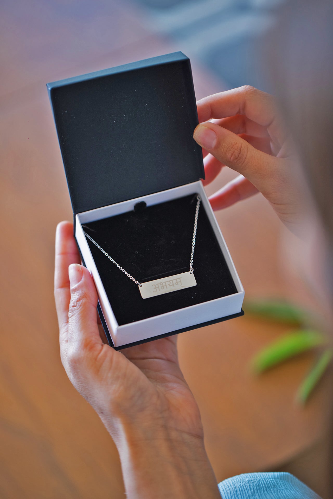 Fearless Abhayam Horizontal Bar Necklace