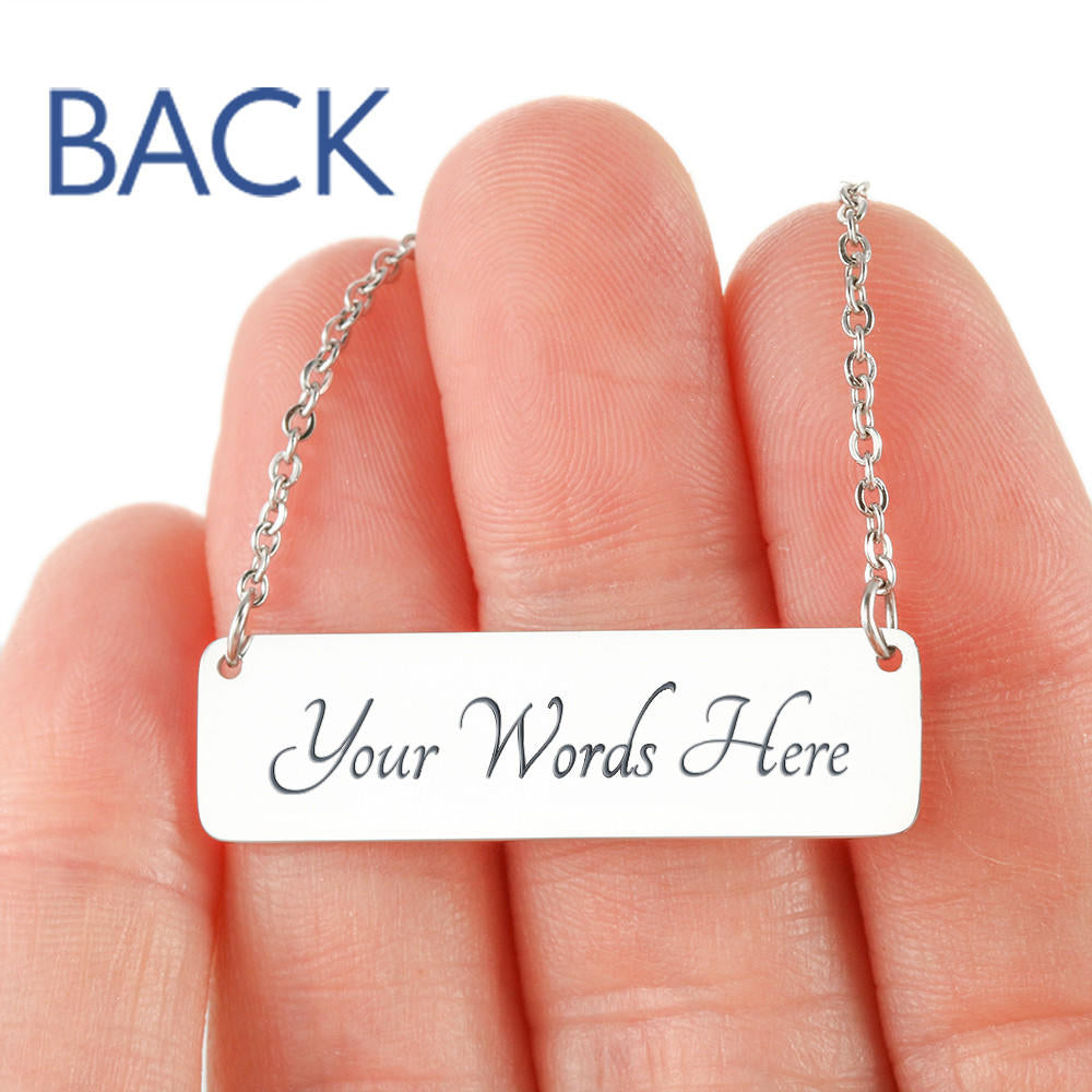 Resilience Horizantal Bar Necklace - Abhyāsa Sanskrit Jewelry Collection