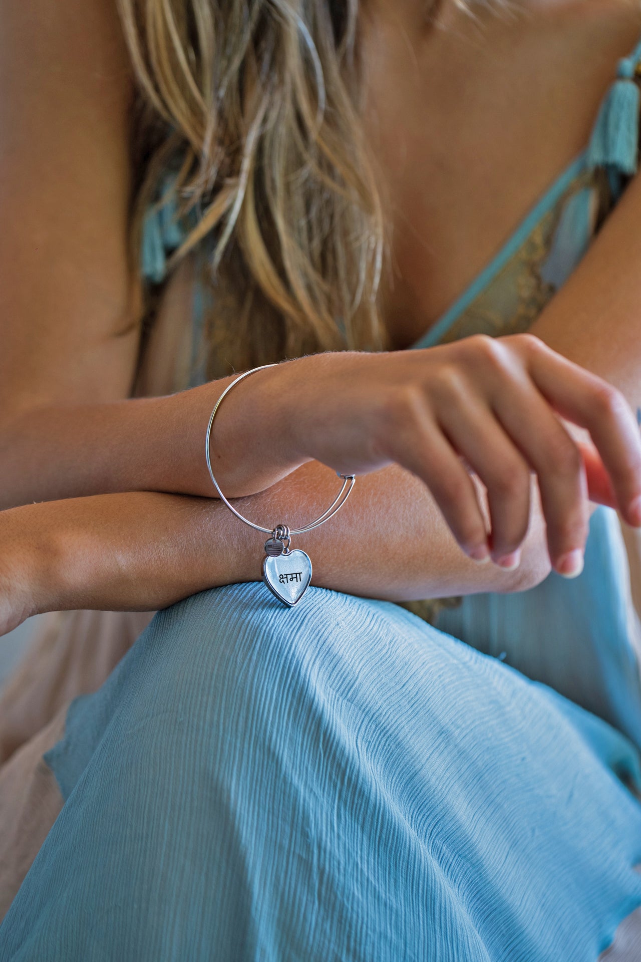 Compassion Serenity Kshamā Heart Bangle