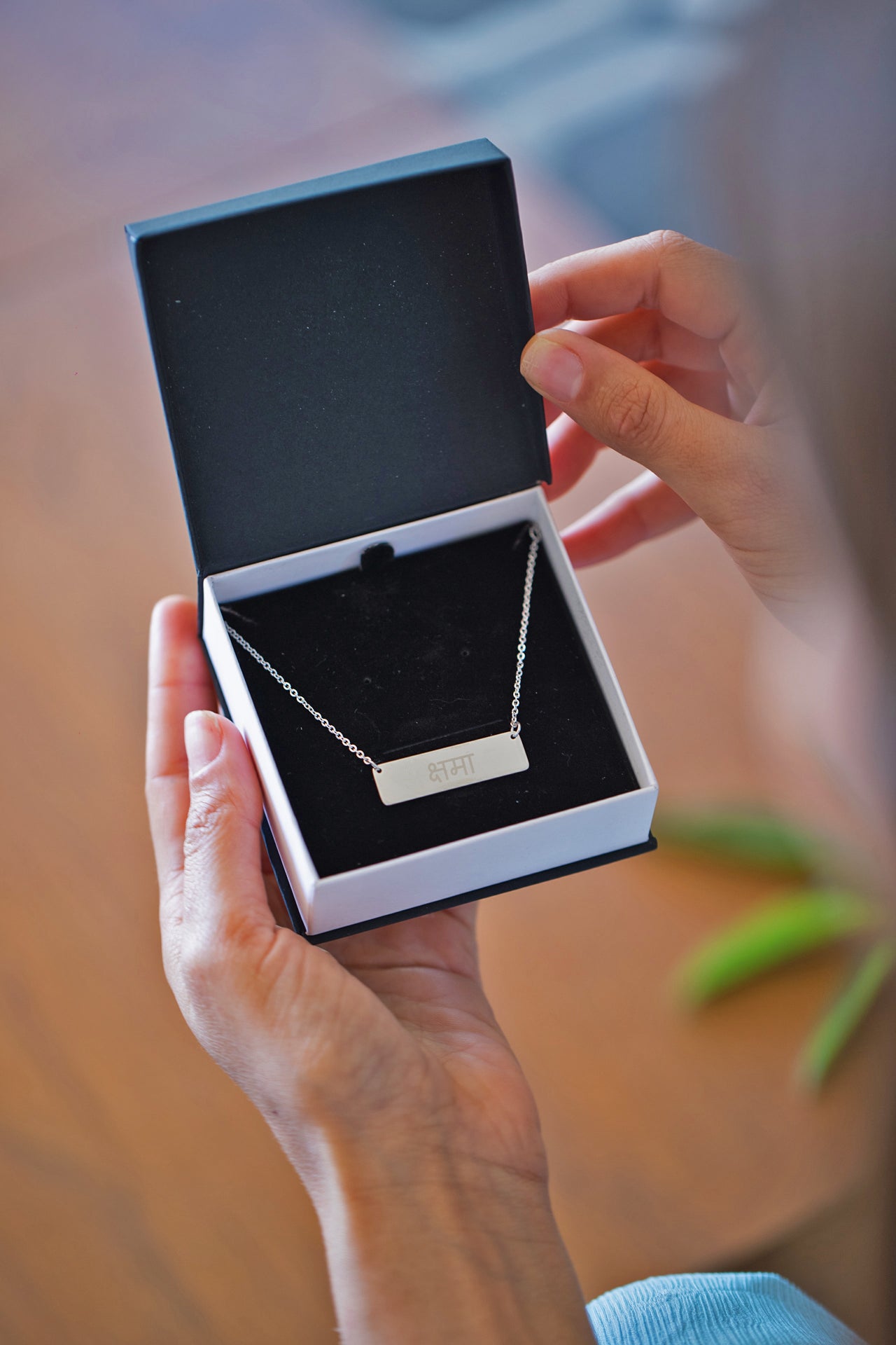 Compassion Horizontal Bar Kshamā Necklace