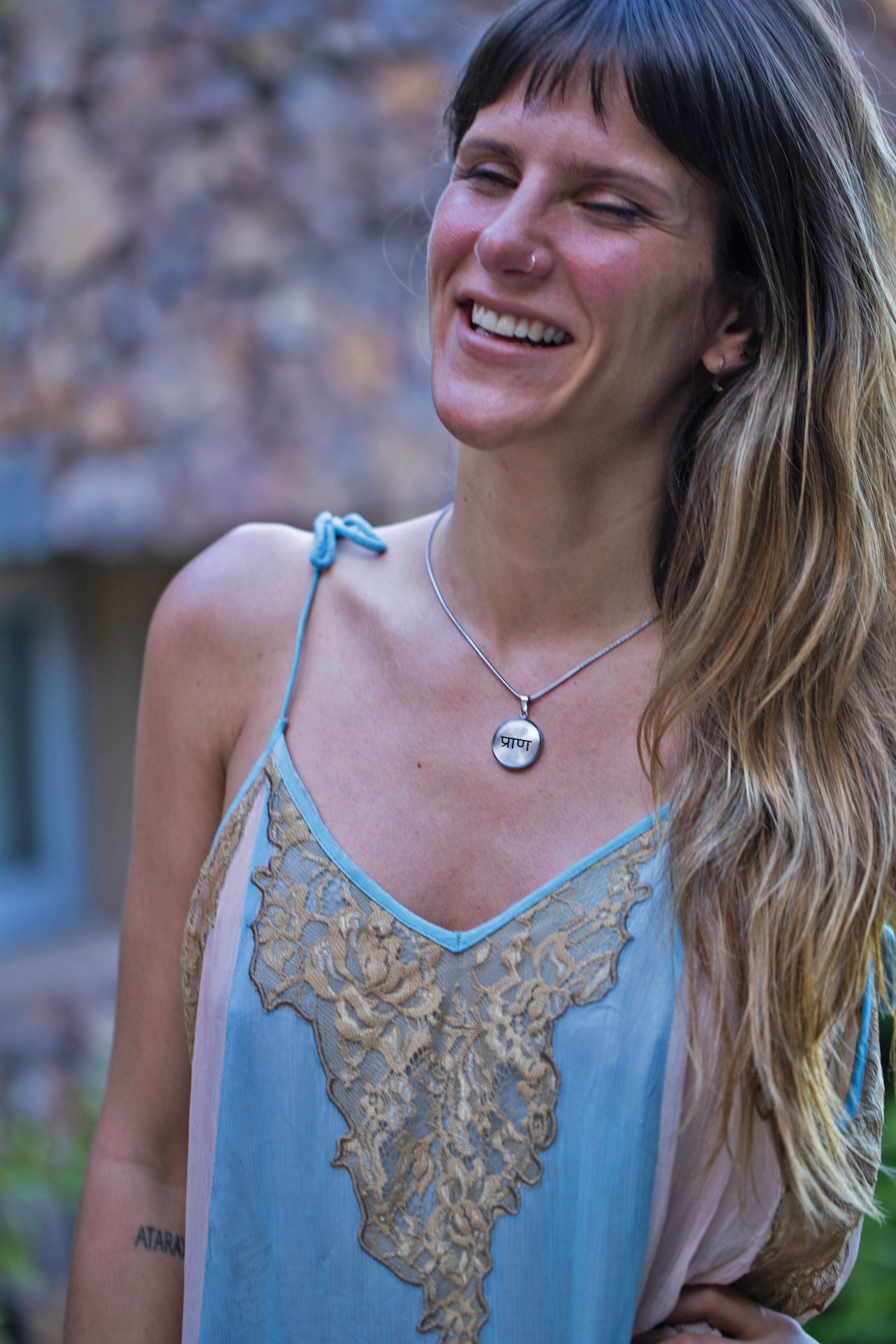 Prāna Breath of Life Sanskrit Circle Luxury Necklace