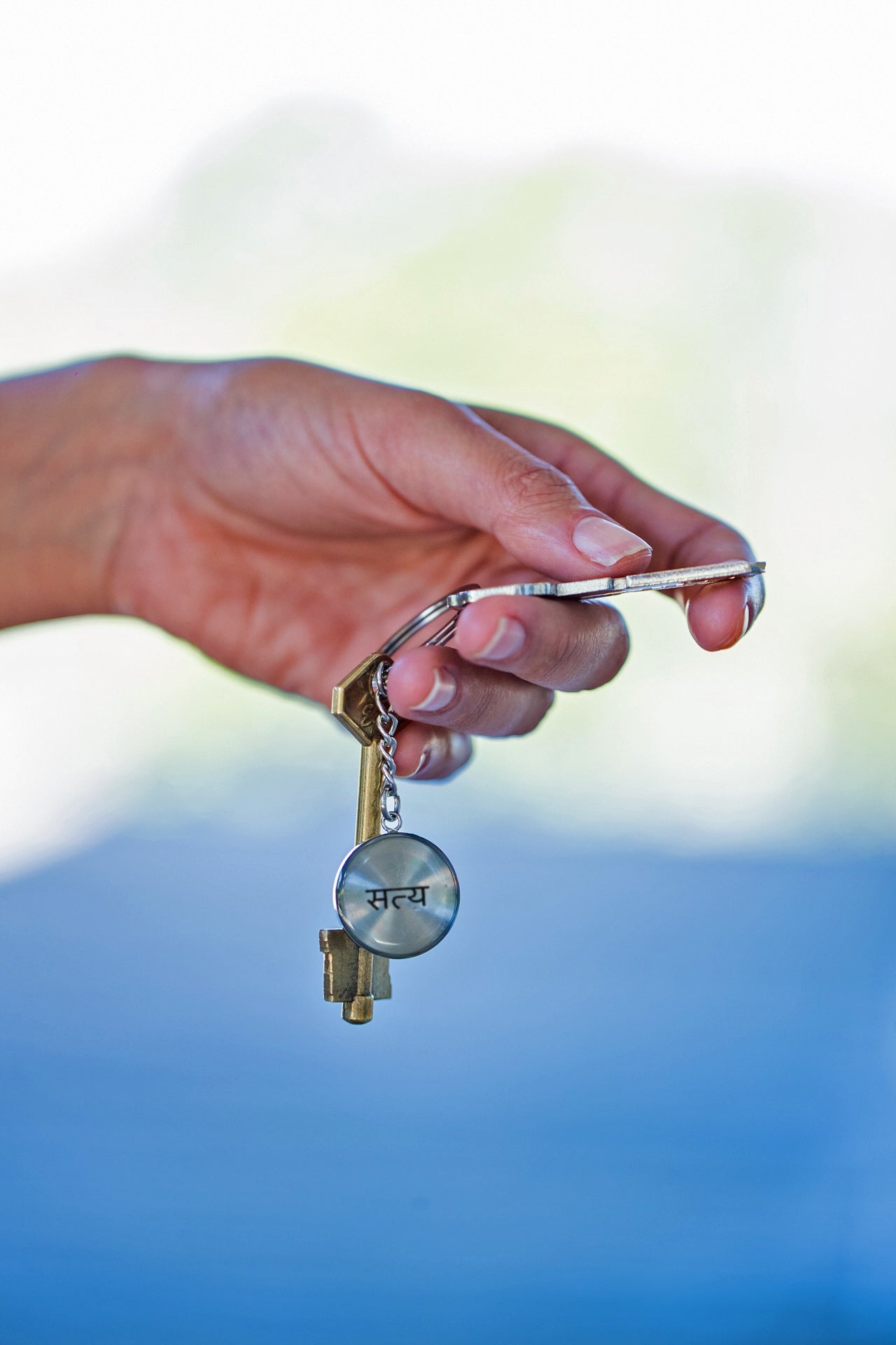 Satya Truth Sanskrit Circle Luxury Keychain