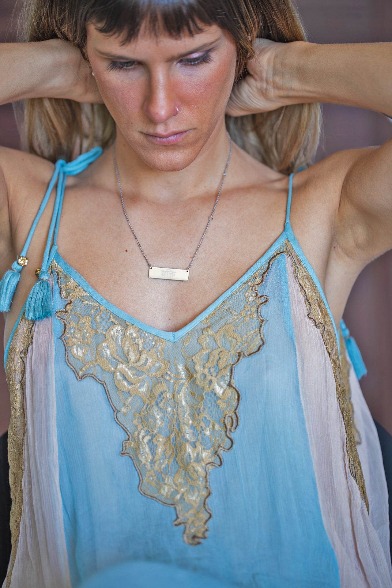 Divine Energy Shakti Horizontal Bar Necklace