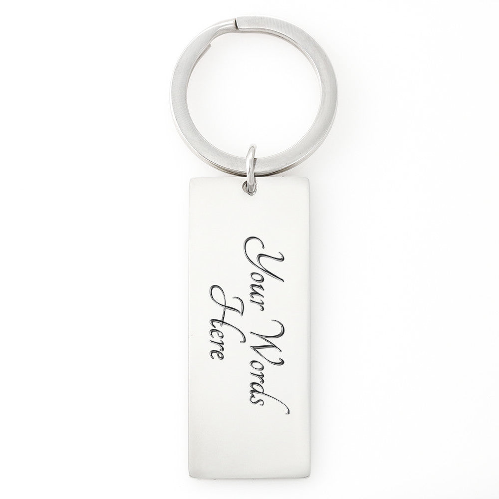 Satya Truth Stainless Steel Rectangle Keychain